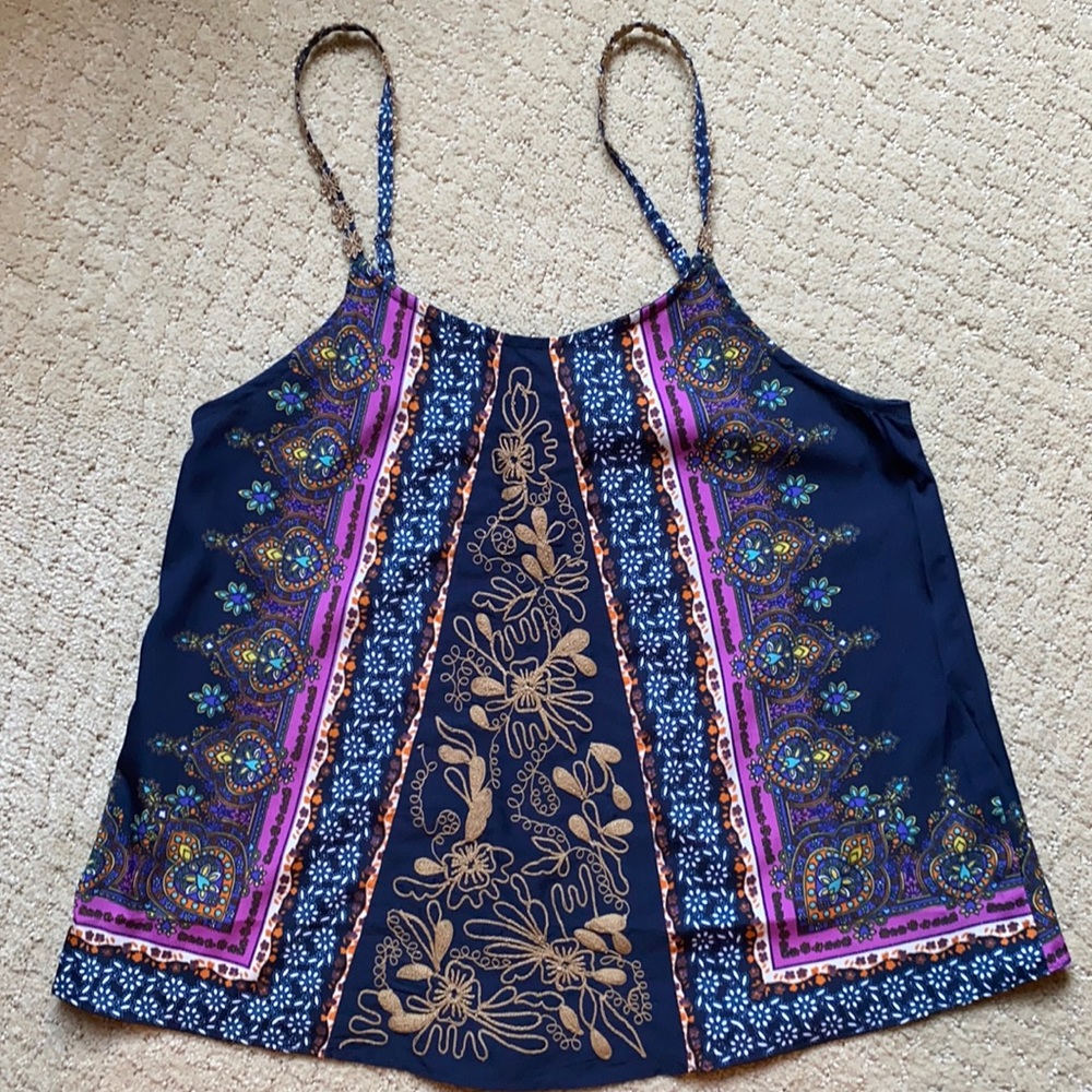 Pullover spaghetti strapped top